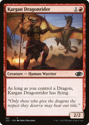 Kargan Dragonrider Magic: The Gathering trading card