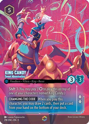 King Candy Sweet Abomination Enchanted Disney Lorcana trading card