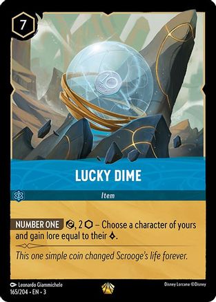 Lucku Dime Disney Lorcana trading card
