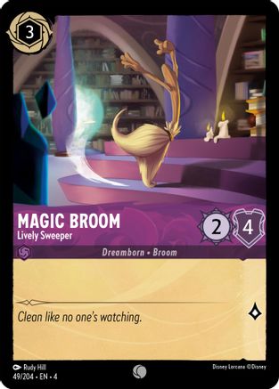 Magic Broom Livery Sweeper Disney Lorcana trading card