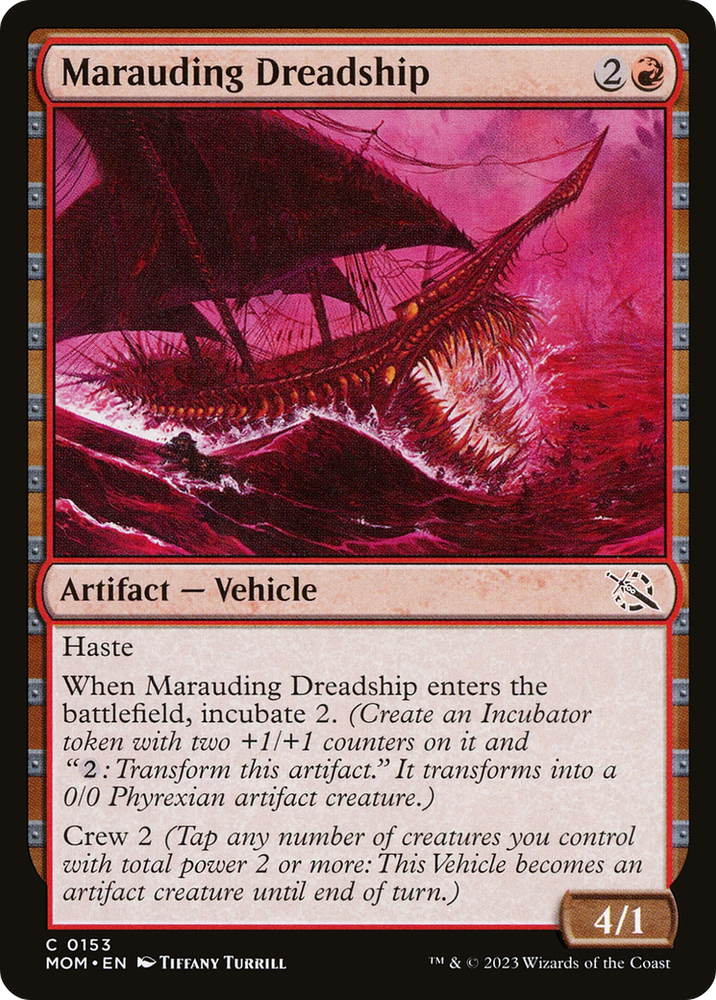 Marauding Dreadship Magic: The Gathering trading card