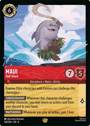 Maui Half-Shark Disney Lorcana trading card