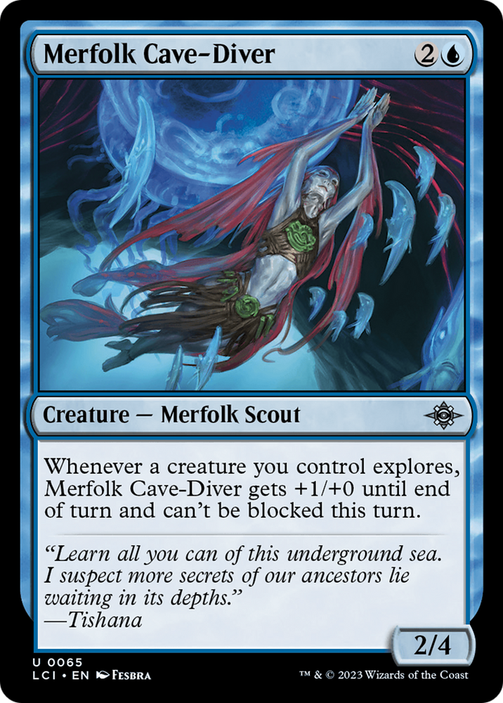 Merfolk Cave-Diver Magic: The Gathering trading card