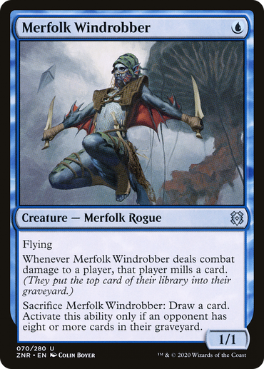 Merfolk Windrobber Magic: The Gathering trading card