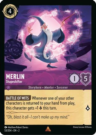 Merlin Shapeshifter Disney Lorcana trading card