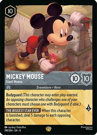 Mickey Mouse Giant Mouse Disney Lorcana trading card