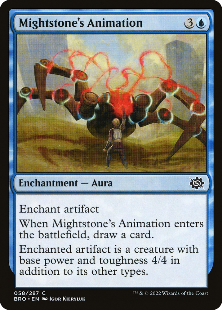 Mightstone's Animation Magic: The Gathering trading card