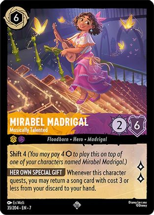 Mirabel Madrigal Musically Talented Disney Lorcana trading card