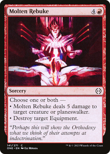 Molten Rebuke Magic: The Gathering trading card