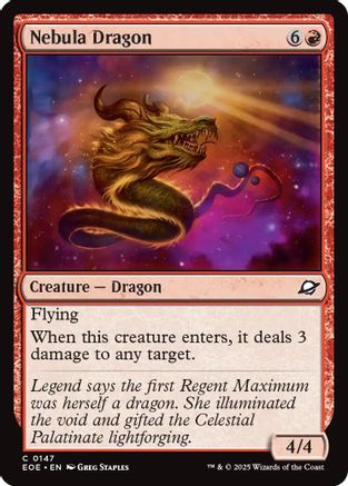 Nebula Dragon Magic: The Gathering trading card