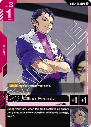 Olba Frost Gundam trading card
