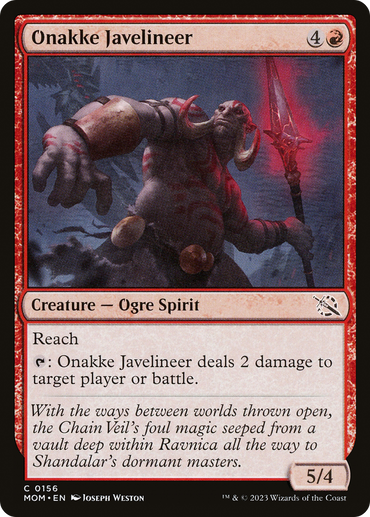 Onakke Javelineer Magic: The Gathering trading card