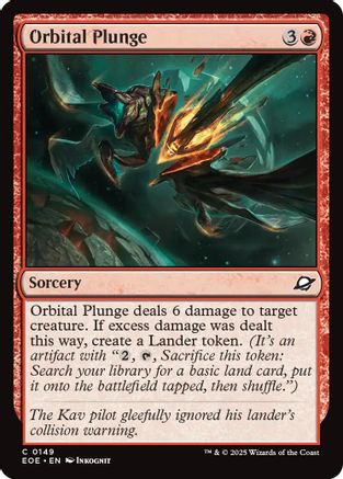 Orbital Plunge Magic: The Gathering trading card