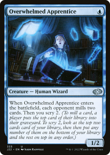 Overwhelmed Apprentice Magic: The Gathering trading card