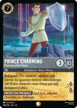 Prince Charming Protector of the Realm Disney Lorcana trading card