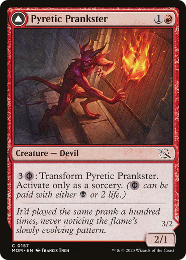 Pyretic Prankster Magic: The Gathering trading card