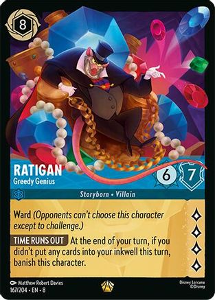 Ratigan Greedy Genius Disney Lorcana trading card