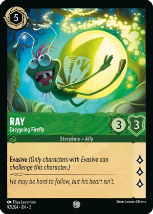 Ray Easygoing Firefly Disney Lorcana trading card