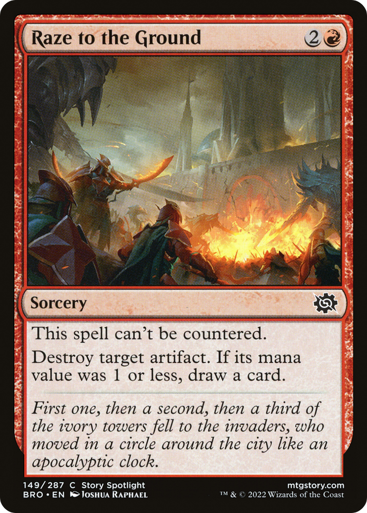 Raze to the Ground Magic: The Gathering trading card