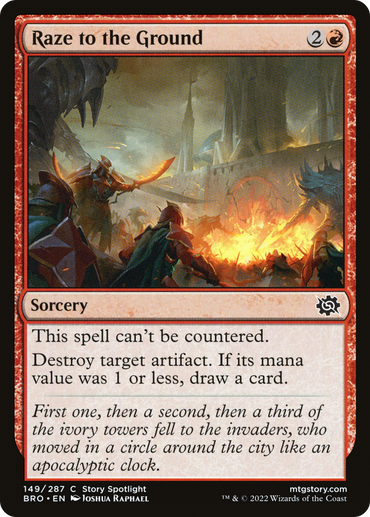 Raze to the Ground Magic: The Gathering trading card