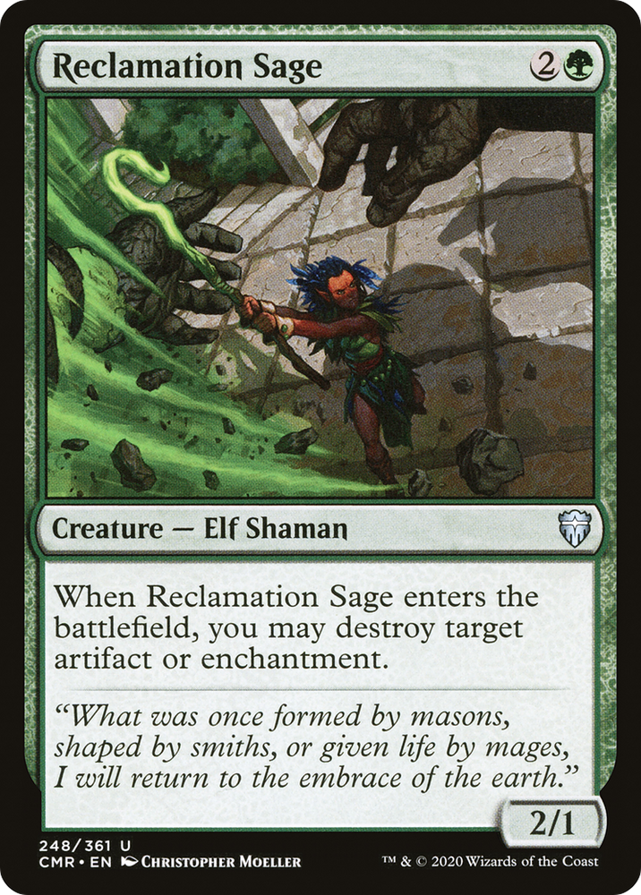Reclamation Sage Magic: The Gathering trading card