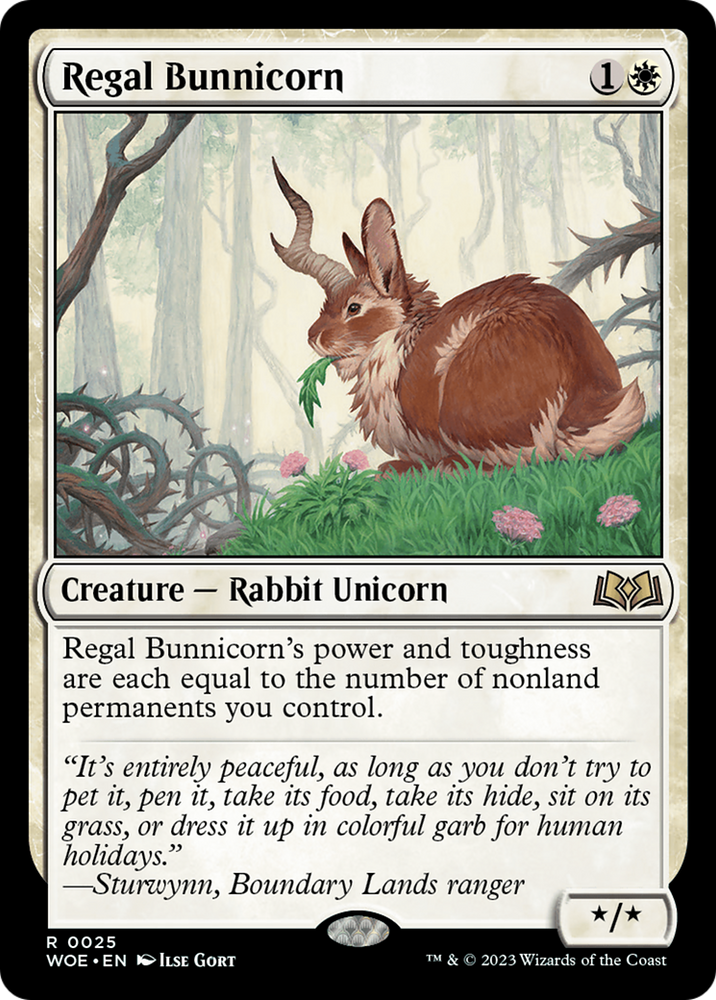 Regal Bunnicorn Magic: The Gathering trading card
