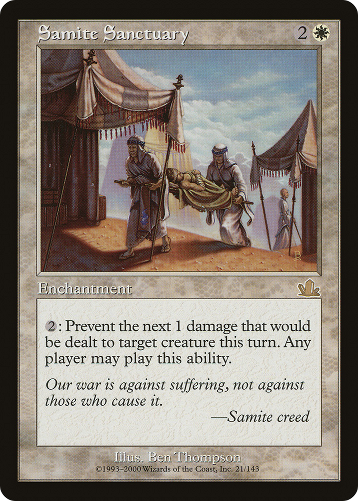 Samite Sanctuary Magic: The Gathering trading card