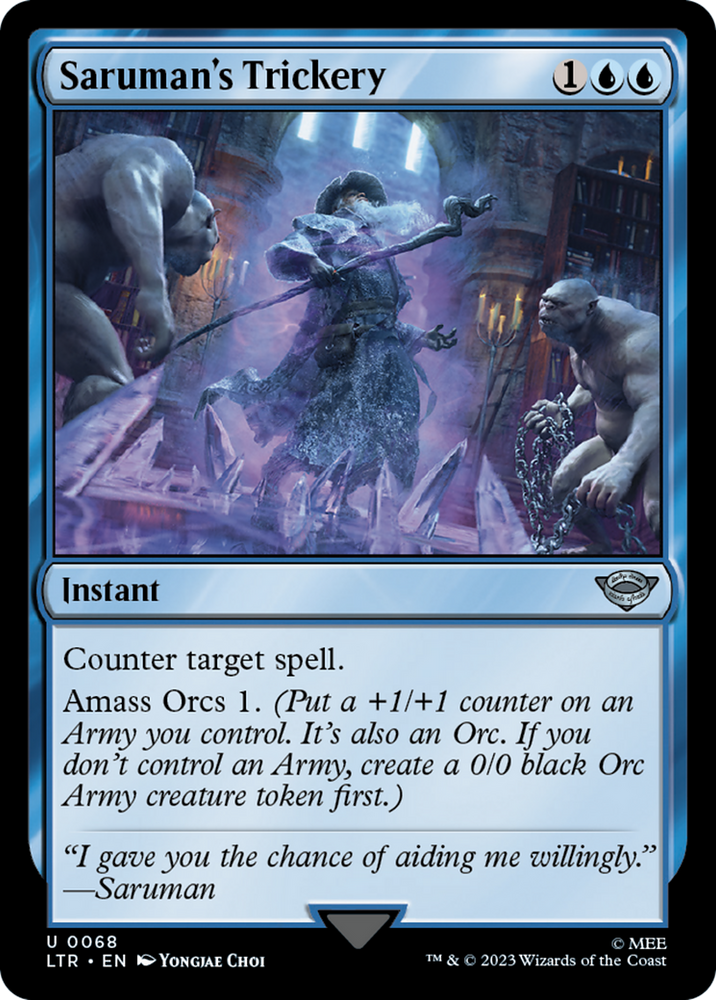 Saruman's Trickery Magic: The Gathering trading card