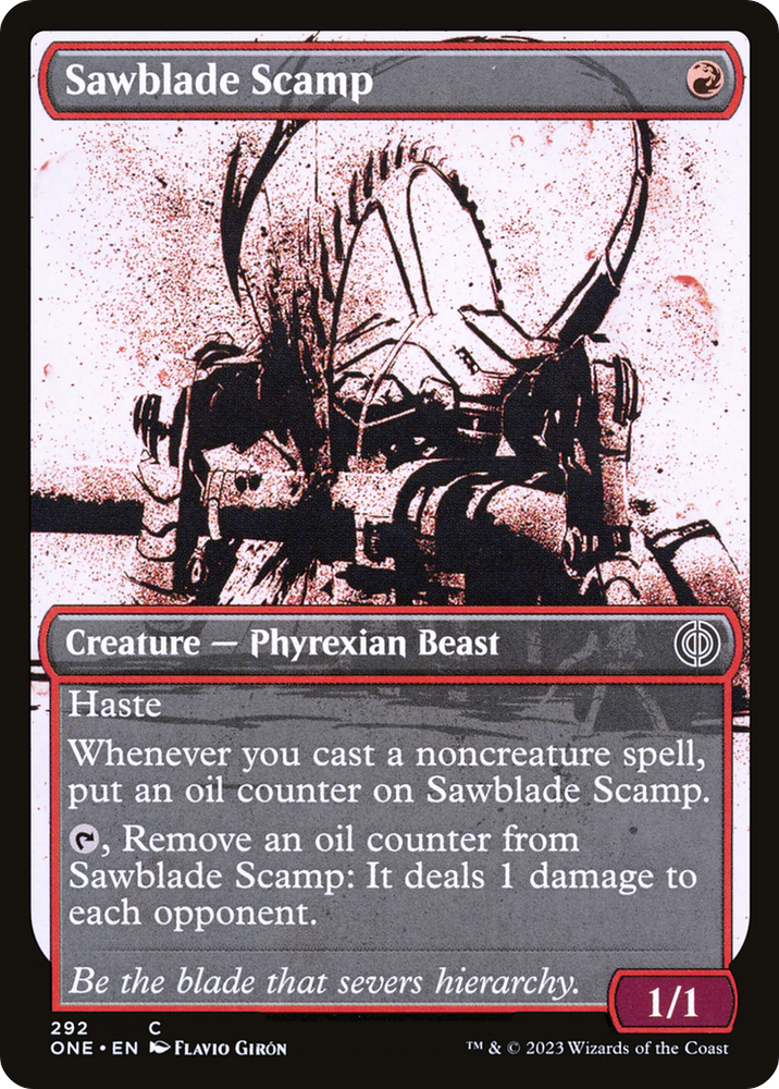 Sawblade Scamp Showcase Magic: The Gathering trading card