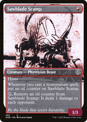 Sawblade Scamp Showcase Magic: The Gathering trading card