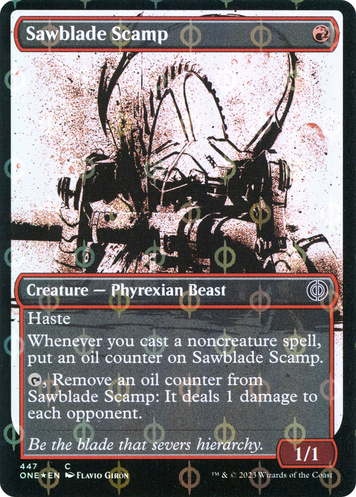 Sawblade Scamp Showcase Magic: The Gathering trading card