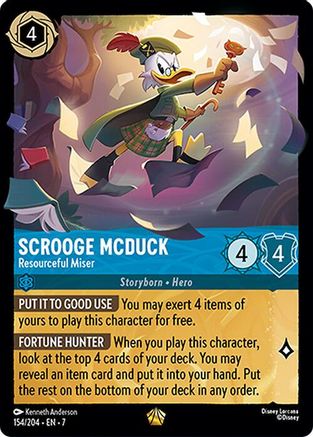 Scrooge McDuck Resourceful Miser Disney Lorcana trading card