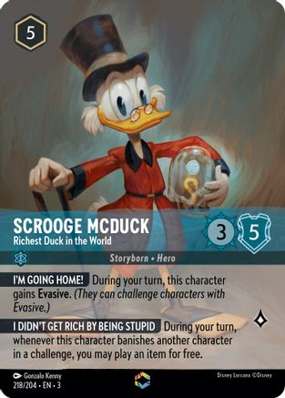 Scrooge McDuck Richest Duck in the World Enchanted Disney Lorcana trading card