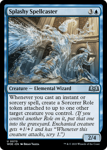 Splashy Spellcaster Magic: The Gathering trading card
