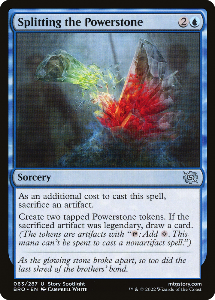 Splitting the Powerstone Magic: The Gathering trading card