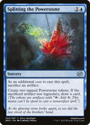 Splitting the Powerstone Magic: The Gathering trading card