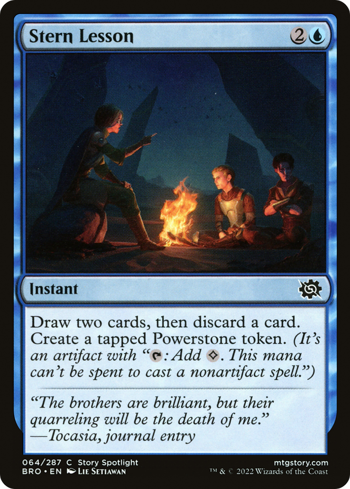 Stern Lesson Magic: The Gathering trading card
