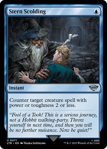 Stern Scolding Magic: The Gathering trading card