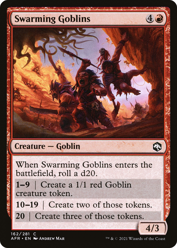 Swarming Goblins Magic: The Gathering trading card