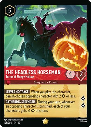 The Headless Horseman Terror of Sleepy Hollow Disney Lorcana trading card
