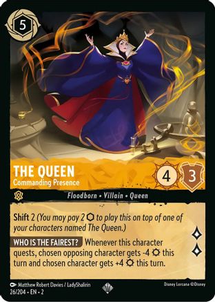 The Queen Commanding Presence Disney Lorcana trading card