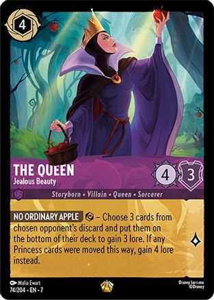 The Queen Jealous Beauty Disney Lorcana trading card