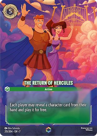 The Return of Hercules Disney Lorcana trading card