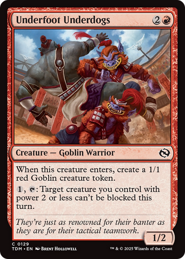Underfoot Underdogs Magic: The Gathering trading card