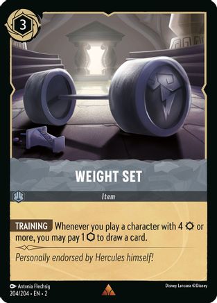 Weight Set Item Disney Lorcana trading card