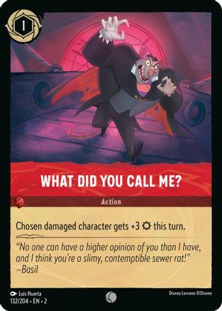 What Did You Call Me? Disney Lorcana trading card