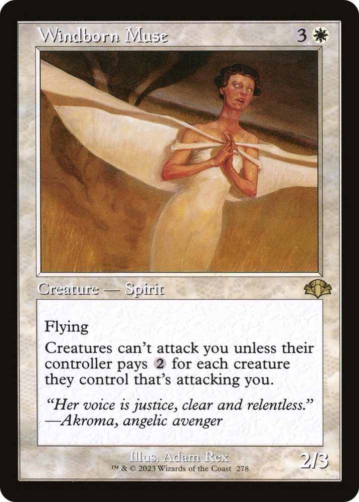 Windborn Muse Magic: The Gathering trading card