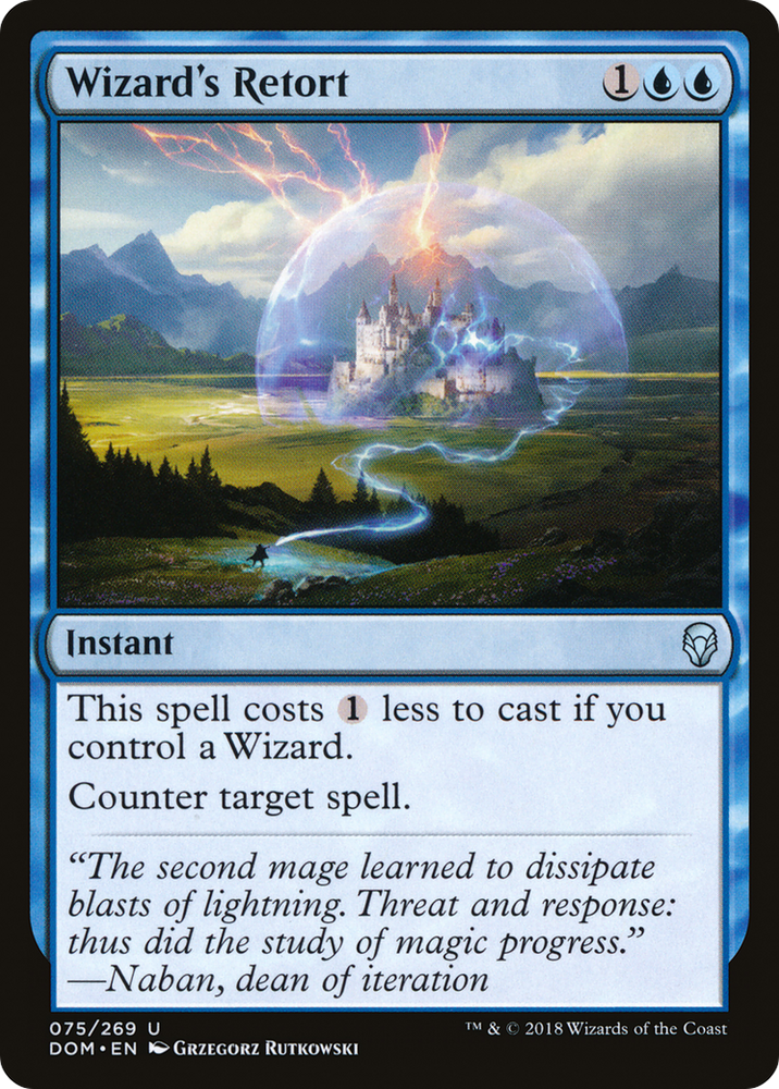 Wizard's Retort Magic: The Gathering trading card
