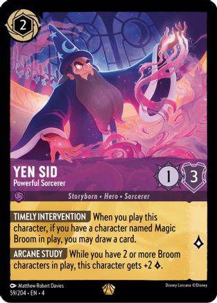 Yen Sid Powerful Sorcerer Disney Lorcana trading card