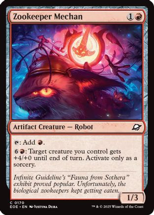 Zookeeper Mechan Magic: The Gathering trading card